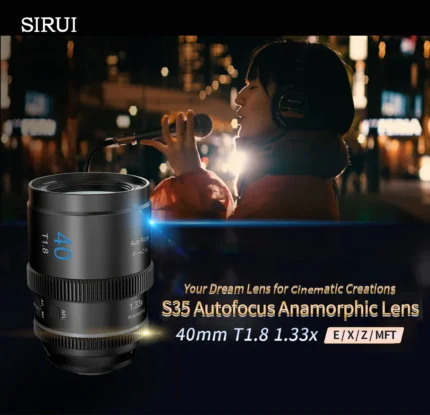Anamorphic Sirui 40mm T1.8 1.33x S35 AF Lens